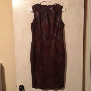 EUC Vince Camuto distressed faux sued sheath
